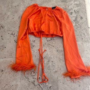 orange blouse